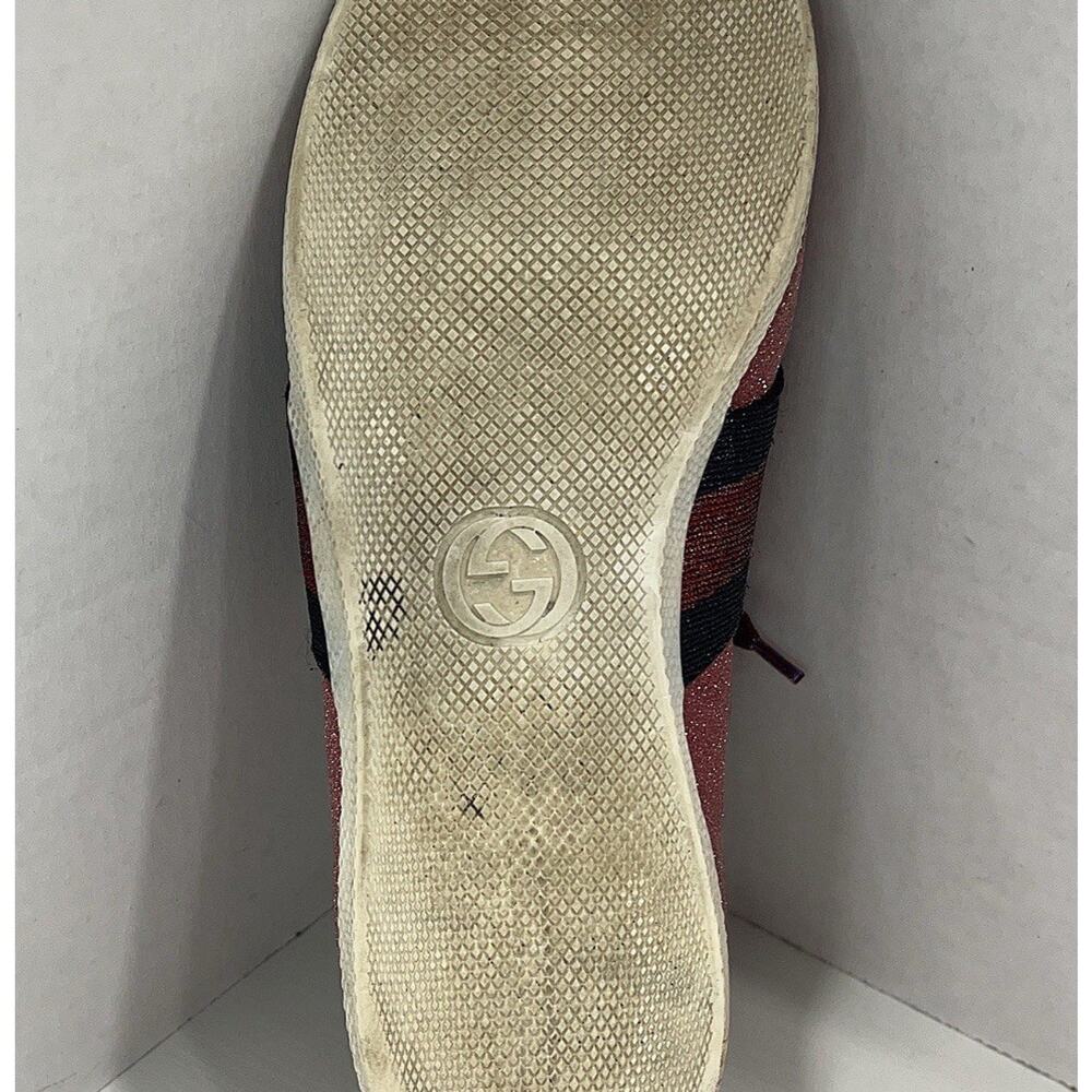 Authentic GUCCI Bambi Glitter Pink Ace Sparkle Studded Sneakers Size EU 35/US 5 - Picture 11 of 11